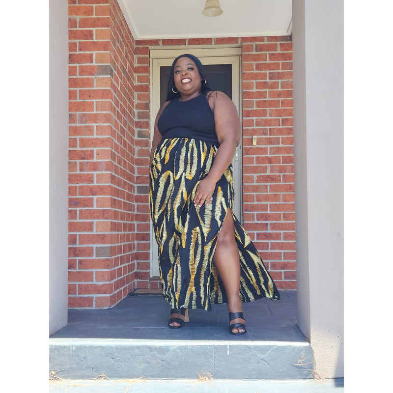 Kundai High waisted Maxi skirt