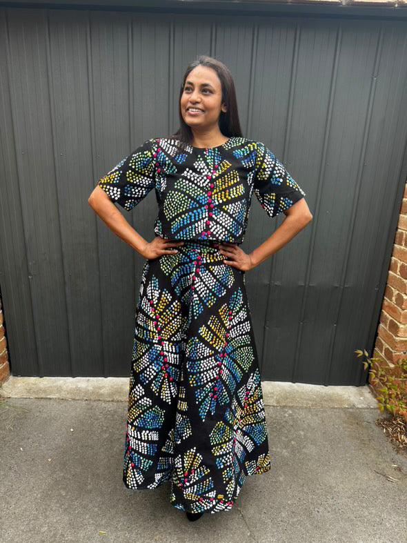 Tsitsi crop top and skirt