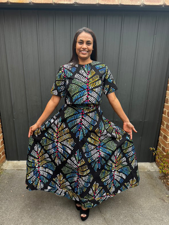 Tsitsi crop top and skirt