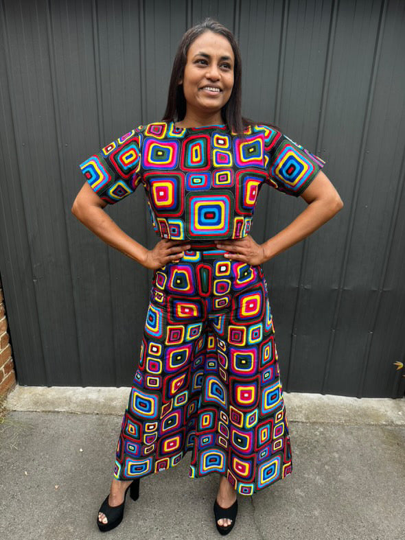Shingi palazzo pants and top