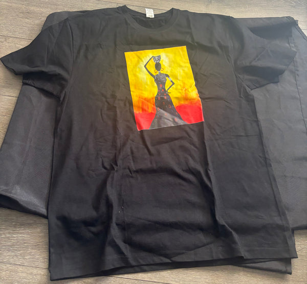 African print tshirt Elegant  lady
