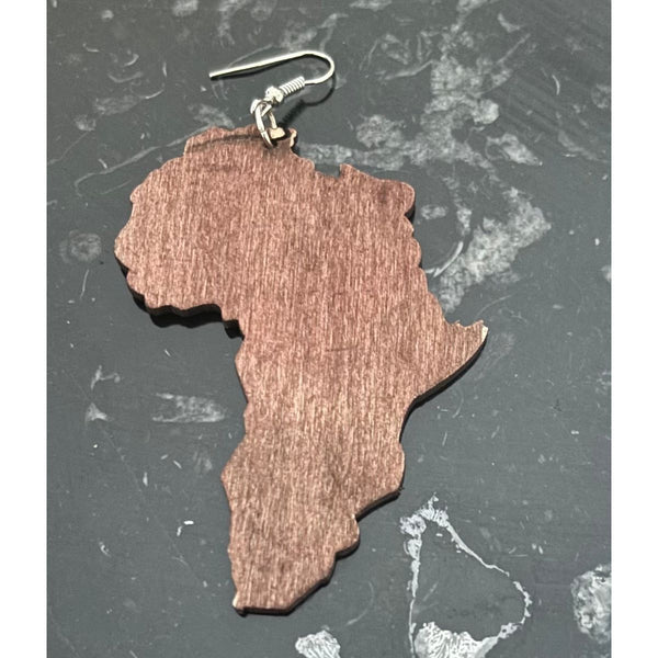 African map earrings