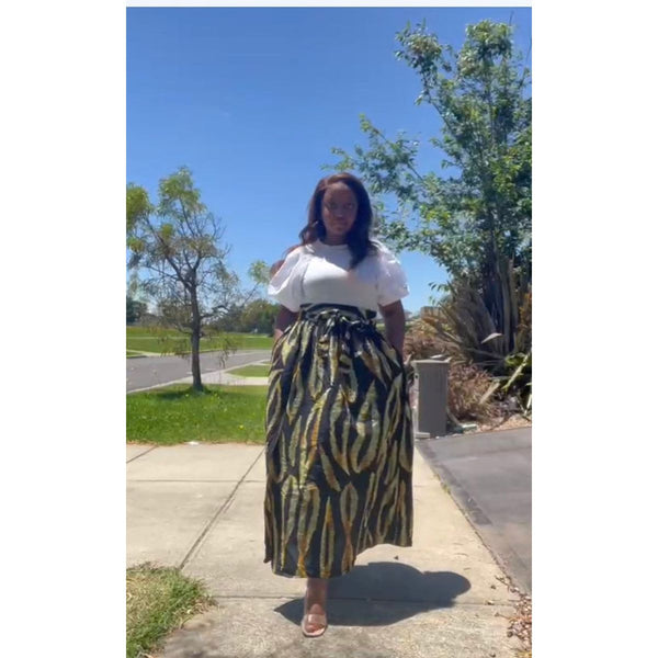 Kundai High waisted Maxi skirt - Savannah Fashions