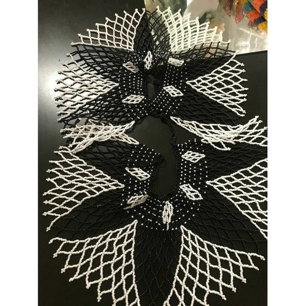 Black and white neckpiece - Savannah Fashions