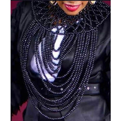 Black Beaded Blouse - Savannah Fashions