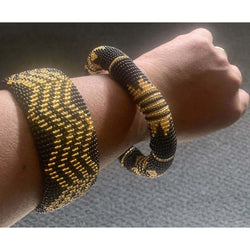 Gold and black bangles - Savannah Fashions