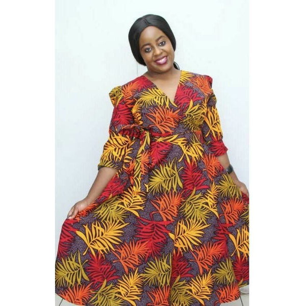 Tabhiso Wraparound Dress - Savannah Fashions