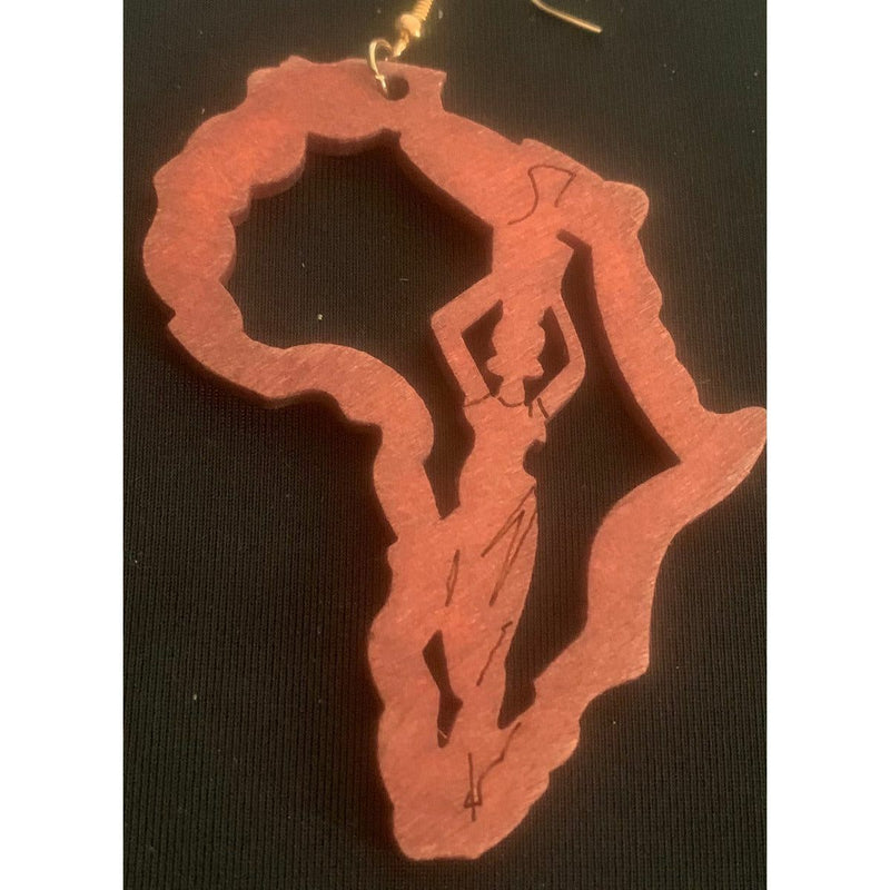 Afro Map Earrings - Savannah Fashions