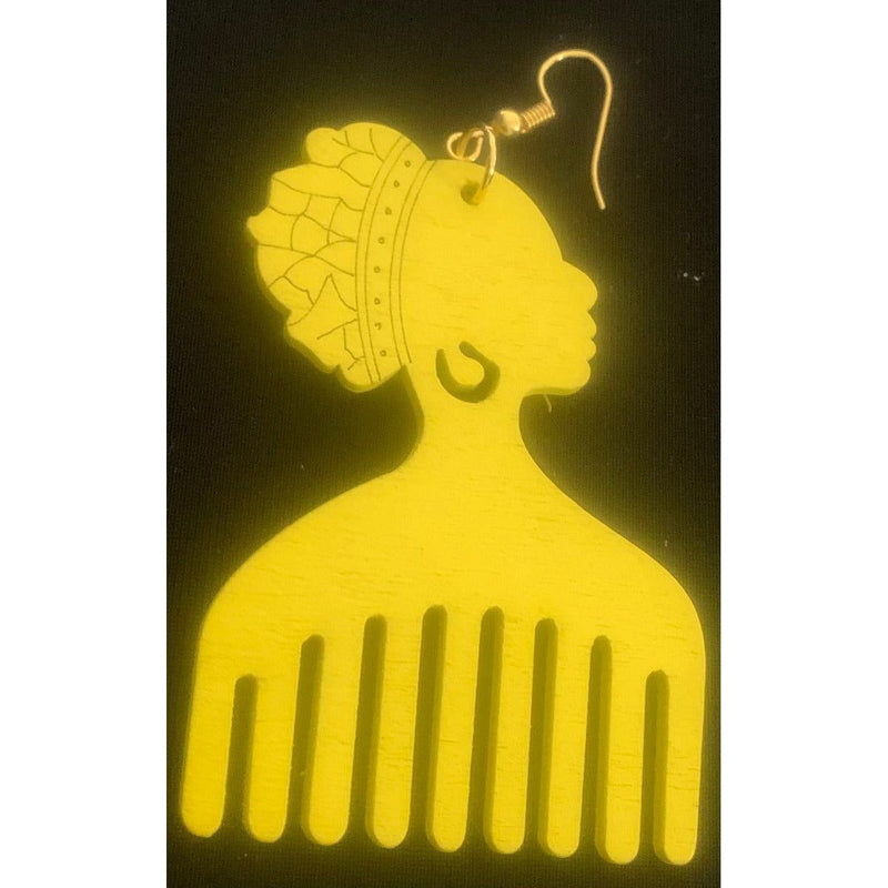 Afro comb earrings - Savannah Fashions
